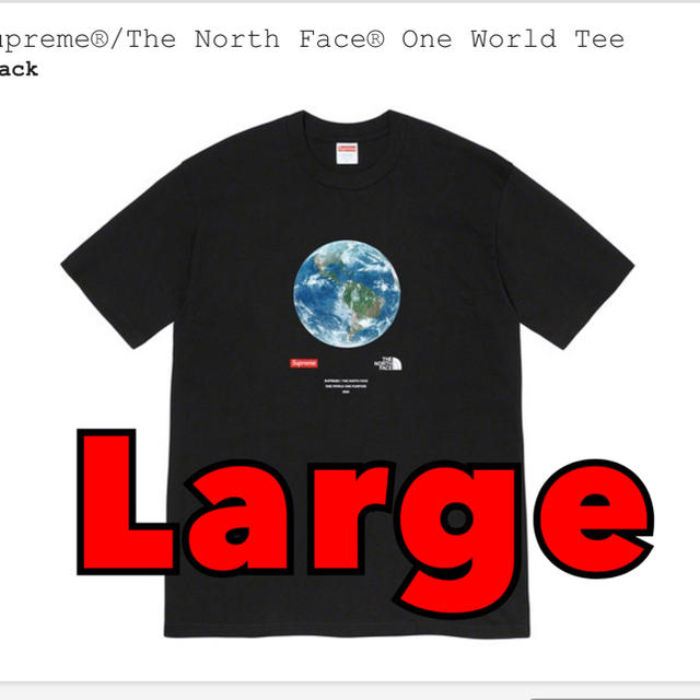 Supreme The North Face One World Tee 黒