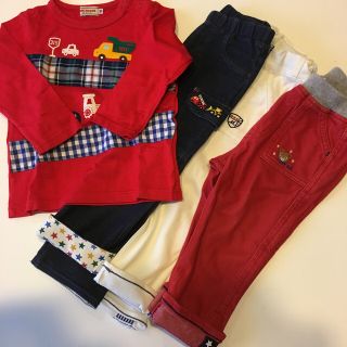 ミキハウス(mikihouse)の専用 ミキハウス ロンT 1点パンツ3点セット(パンツ/スパッツ)