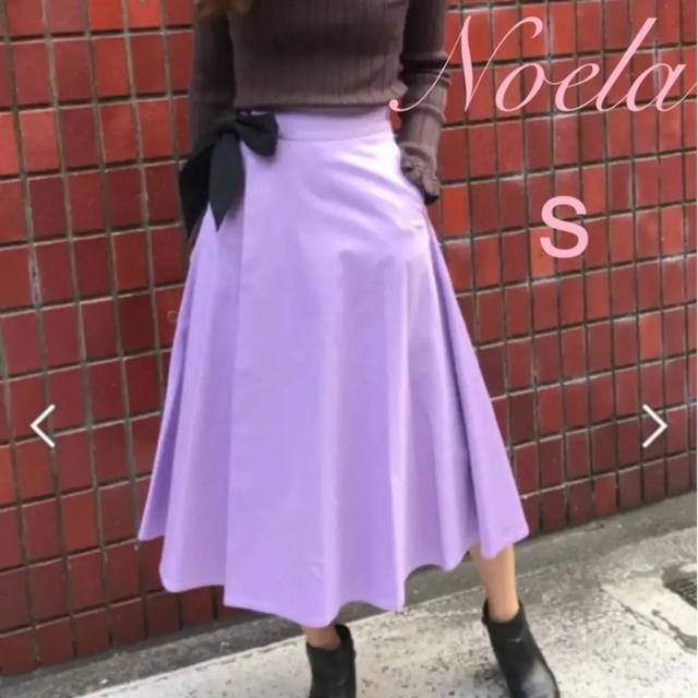 Noela(ノエラ)のノエラ 2wayリボンフレアスカート ラベンダー パープルS レディースのスカート(ロングスカート)の商品写真