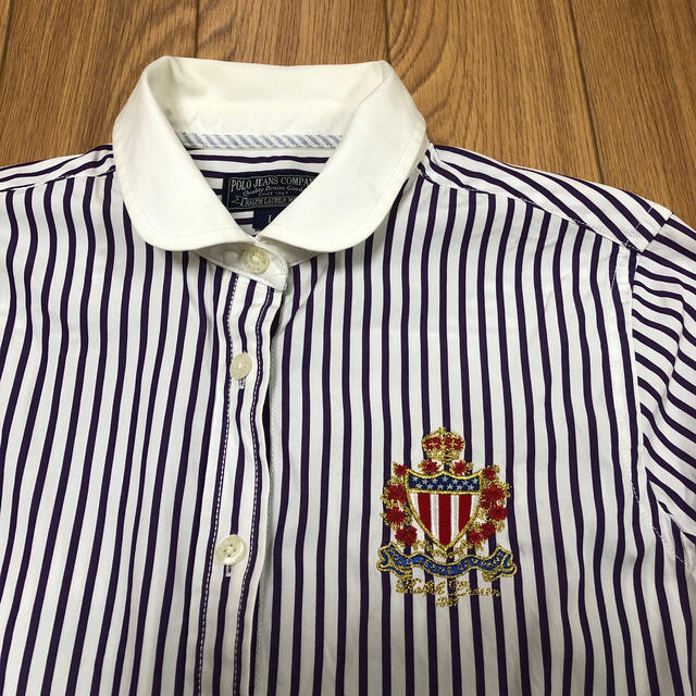 POLO RALPH LAUREN(ポロラルフローレン)のポロジーンズ　七分袖ストライプ柄シャツ レディースのトップス(シャツ/ブラウス(長袖/七分))の商品写真