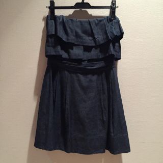 デイシー(deicy)のレーストップス×デニムワンピースSET(ミニワンピース)