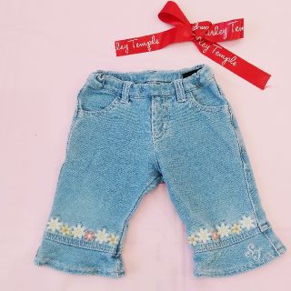 シャーリーテンプル(Shirley Temple)のシャーリーテンプル　お花刺繍デニムハーフパンツ(パンツ)