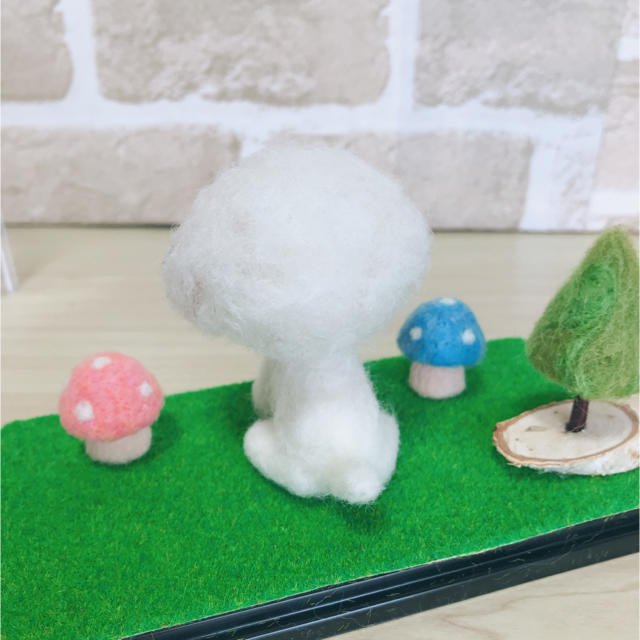トイプードル ホワイト 羊毛フェルト ハンドメイドのぬいぐるみ/人形(ぬいぐるみ)の商品写真