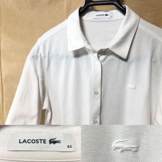 ラコステ(LACOSTE)のLACOSTE シャツ 40 白(シャツ/ブラウス(長袖/七分))