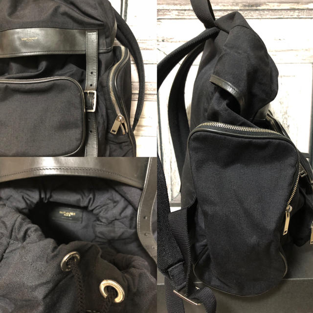 Saint Laurent - 【7月まで】Saint Laurent キャンバス×レザー バック