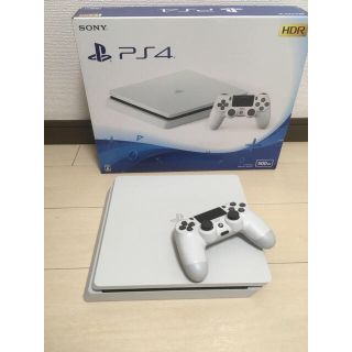 プレイステーション4(PlayStation4)の【美品】PS4 本体 ホワイト(家庭用ゲーム機本体)