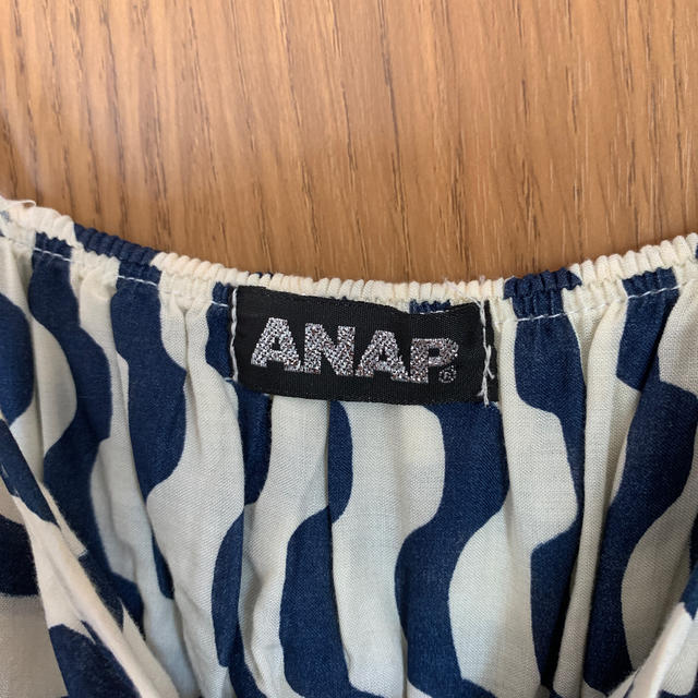 ANAP(アナップ)のANAP ノースリーブチュニック　白紺ストライプ　フリーサイズ レディースのトップス(チュニック)の商品写真