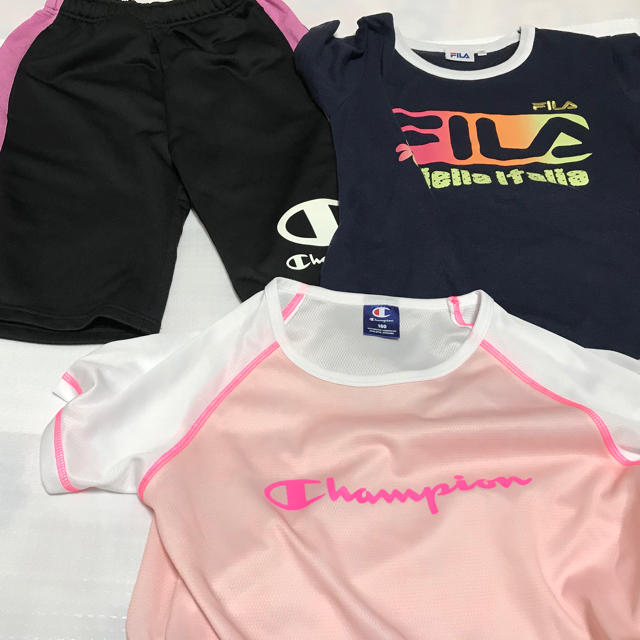 Champion(チャンピオン)の女の子 160cm  まとめ売り champion、outdoor、fila有り キッズ/ベビー/マタニティのキッズ服女の子用(90cm~)(Tシャツ/カットソー)の商品写真