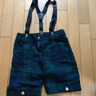 140 サスペンダー付きチェック柄ショートパンツ(パンツ/スパッツ)