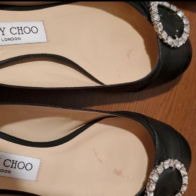 JIMMY CHOO(ジミーチュウ)の【ジミーチュウ】 GINNY クリスタルバックル付き バレリーナサイズ39 レディースの靴/シューズ(ハイヒール/パンプス)の商品写真