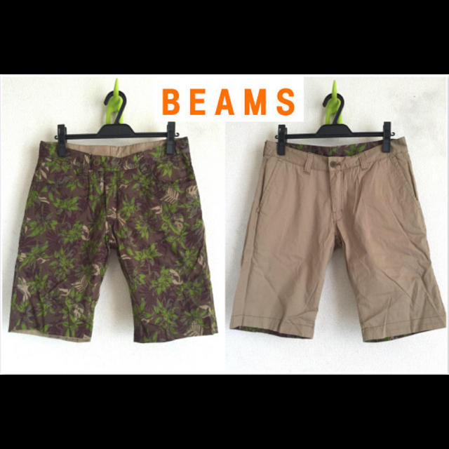 BEAMS(ビームス)のビームス★ BEAMS メンズリバーシブルショートパンツ★ベージュM メンズのパンツ(ショートパンツ)の商品写真