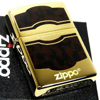 ジッポー(ZIPPO)の送料無料☆zippo☆ゴールドブラウン☆モンパルナス②☆金タンク☆ジッポ(タバコグッズ)