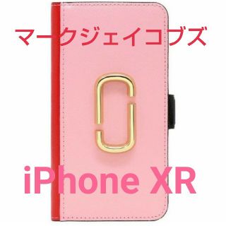 マークジェイコブス(MARC JACOBS)のマークジェイコブス iPhone XR 手帳型ケース タルトピンク マルチ(iPhoneケース)