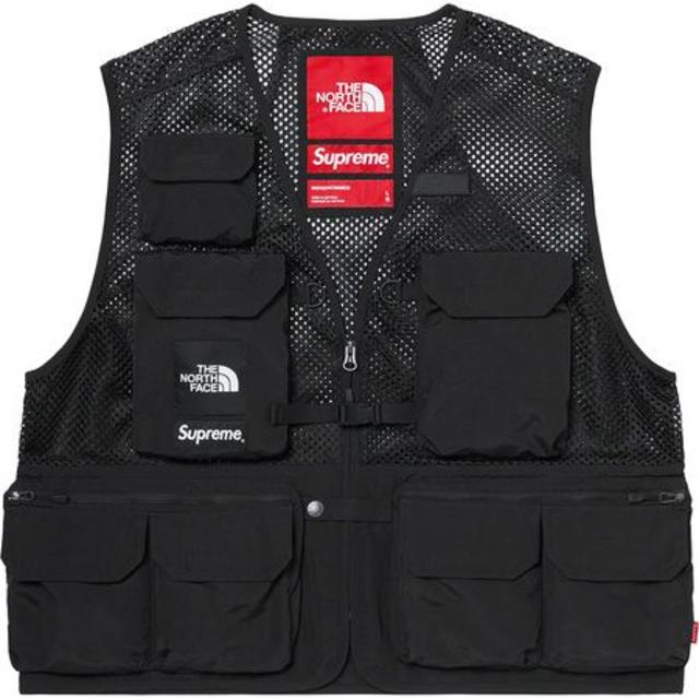 supreme cargo vest the north face 黒M