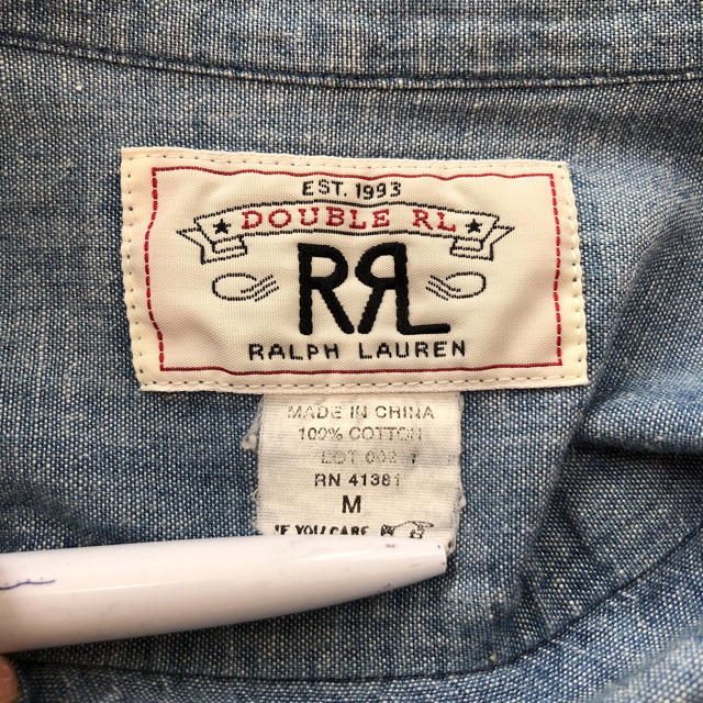 RRL(ダブルアールエル)の RRL シャンブレーシャツ　Mサイズ メンズのトップス(シャツ)の商品写真