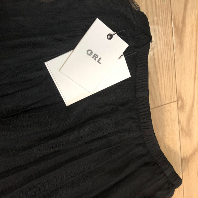 GRL(グレイル)のチュール　スカート　黒 レディースのスカート(ロングスカート)の商品写真