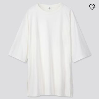 ユニクロ(UNIQLO)の新品未使用タグ付☆ユニクロ オーバーサイズスリットチュニック七部袖Sサイズ白(チュニック)