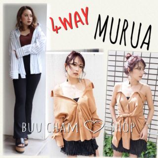 ムルーア(MURUA)のMURUA♡オフショルダーストラップシャツ(シャツ/ブラウス(長袖/七分))