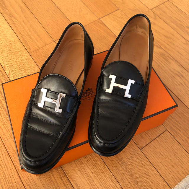 Hermes - HERME'S ローファー シルバーカラーの通販 by et's shop｜エルメスならラクマ