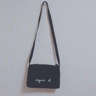 アニエスベー(agnes b.)のアニエスベー agnes b. サコッシュ ショルダーバッグ キャンバス生地 黒(ショルダーバッグ)