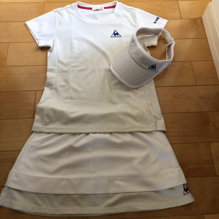 ルコックスポルティフ(le coq sportif)のテニス ウェア　上下　サンバイザー付き　きっと明日はいい天気さん！専用(ウェア)