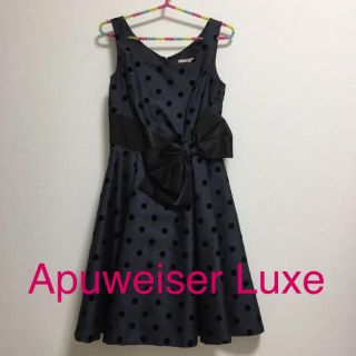 アプワイザーリッシェ(Apuweiser-riche)のApuweiser-Luxe リボン ワンピ(ひざ丈ワンピース)