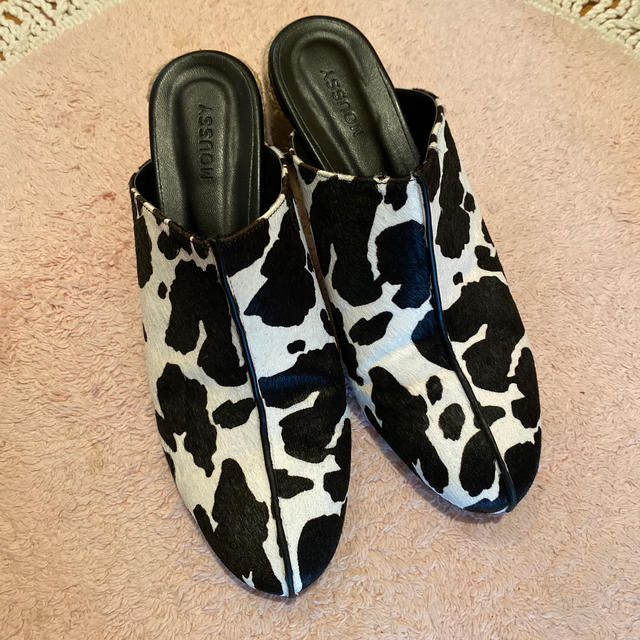 moussy(マウジー)のmoussy JUTE ROUND HEEL COW ミュール レディースの靴/シューズ(ミュール)の商品写真