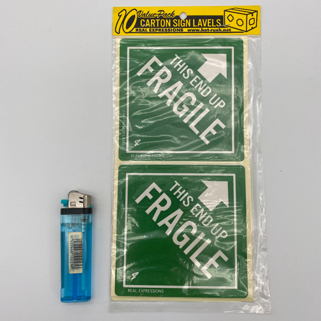 【新品】ステッカー 10枚入 THIS END UP FRAGILE REAL エンタメ/ホビーのミリタリー(個人装備)の商品写真