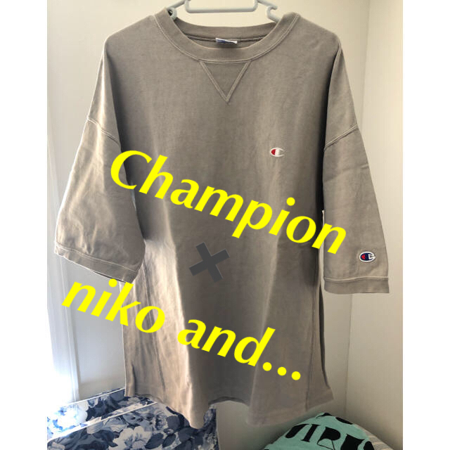 niko and...(ニコアンド)のⓂ️Champion✖️nikoand...REVERSE WEAVE Tee メンズのトップス(Tシャツ/カットソー(半袖/袖なし))の商品写真