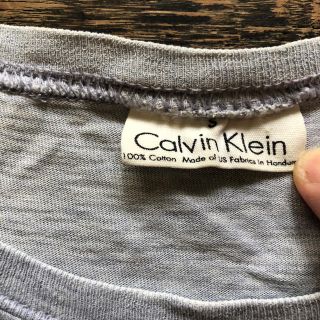 カルバンクライン(Calvin Klein)のXS-S 90年代初め大昔のカルバンクライン　グレーTシャツ　ビンテージ　レア物(Tシャツ/カットソー(半袖/袖なし))