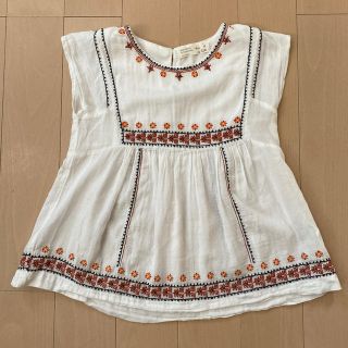 ザラキッズ(ZARA KIDS)のZara KIDS 8 128cm 刺繍入りブラウス(ブラウス)