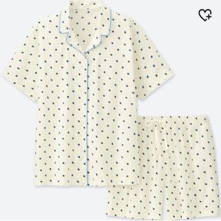 ユニクロ(UNIQLO)のUNIQLO タビサ・ウェブパジャマ（ドット・半袖）(パジャマ)