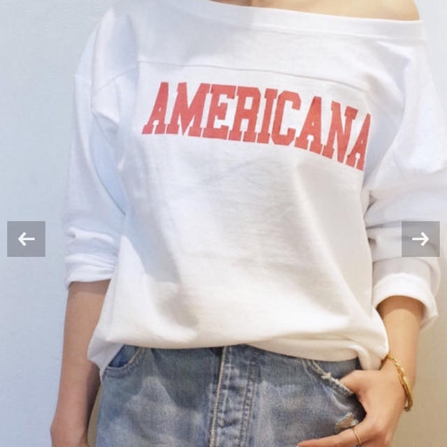 AMERICANAバックプリント ナンバリング スウェット トレーナー Tシャツ ...