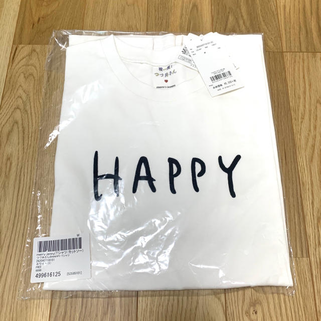 merry jenny(メリージェニー)のmerry jenny つづ井さんのHAPPY Tシャツ レディースのトップス(Tシャツ(半袖/袖なし))の商品写真