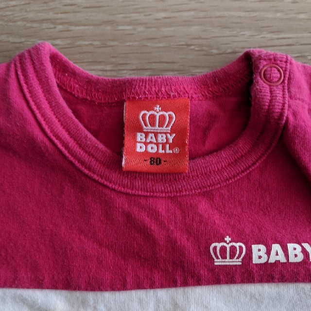 BABYDOLL(ベビードール)のベビードール　Tシャツ　ピンク　80と90　2枚セット キッズ/ベビー/マタニティのベビー服(~85cm)(Ｔシャツ)の商品写真