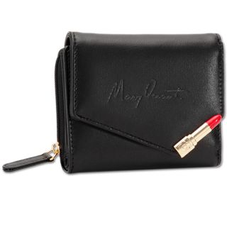 マリークワント(MARY QUANT)の【美品】マリークワント  メタルリップ ウォレット ブラック(財布)