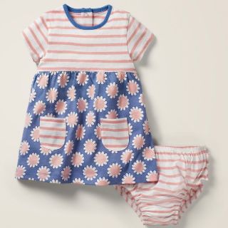 ボーデン(Boden)の【新品未使用】Boden ブルー お花柄 ワンピース 12-18m(ワンピース)