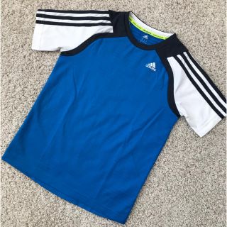 アディダス(adidas)の【adidas】Climacool Tシャツ 150cm ブルー×白(Tシャツ/カットソー)