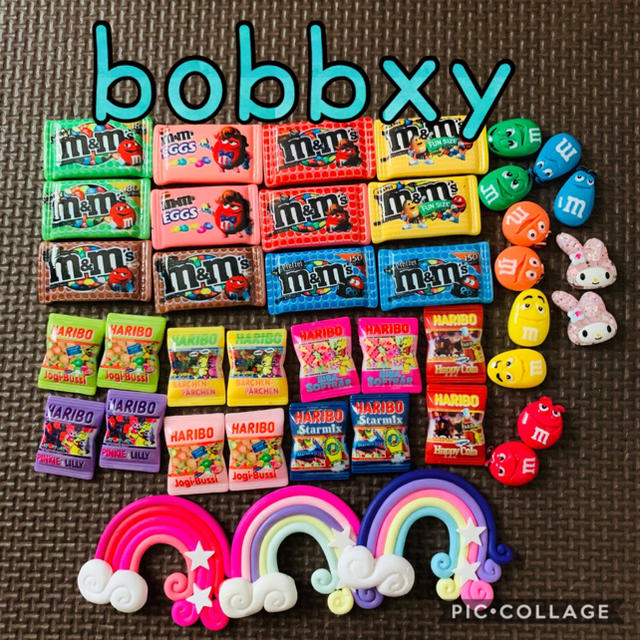 マイメロディ(マイメロディ)のbobbxy様❤️HARIBO mチョコ デコパーツ プラパーツ ハンドメイド ハンドメイドの素材/材料(各種パーツ)の商品写真