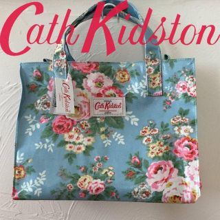 キャスキッドソン(Cath Kidston)の新品 キャスキッドソン ボックスバッグ キャンディーフラワーブルー(ハンドバッグ)