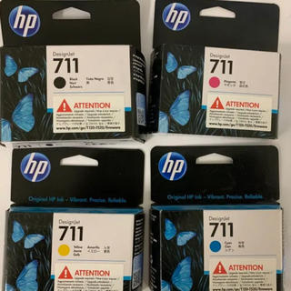 ヒューレットパッカード(HP)のHP711  プロッター  インク  4色 8個セット(オフィス用品一般)
