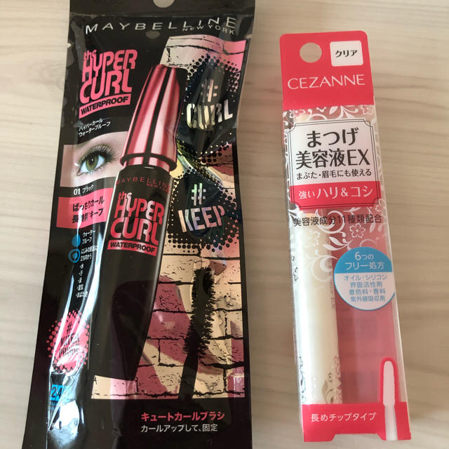 MAYBELLINE - メイベリンマスカラ、セザンヌまつげ美容液セット