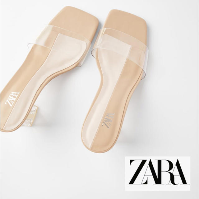 ZARA(ザラ)の【美品】今期ZARA 39 クリアアクリルサンダル　 レディースの靴/シューズ(サンダル)の商品写真