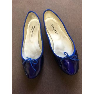 レペット(repetto)のレペット　エナメルバレエシューズ　ブルー　青　サイズ38(バレエシューズ)