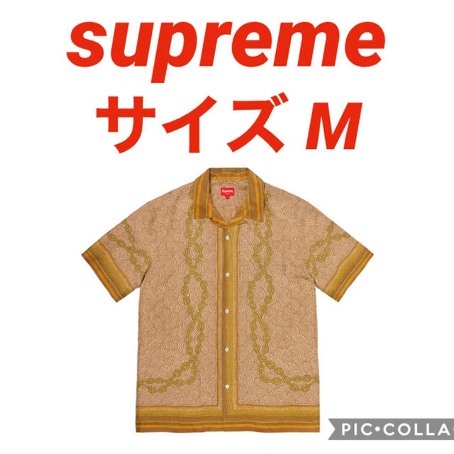 supreme Mosaic Silk S/S Shirt サイズM