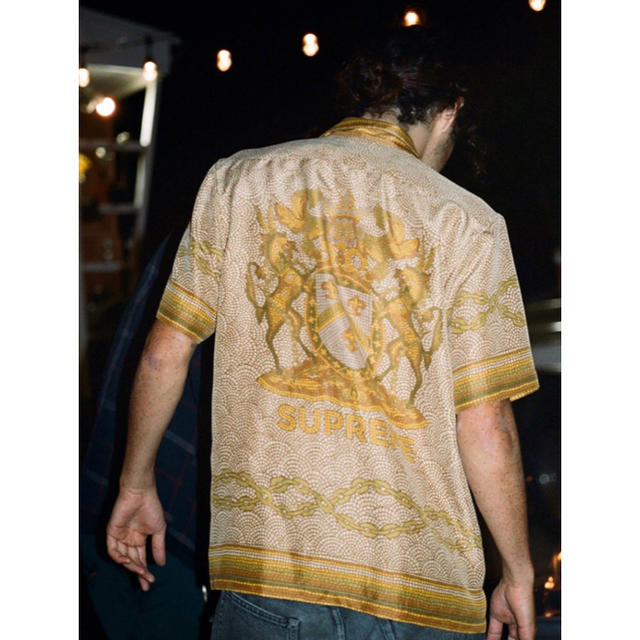 supreme Mosaic Silk S/S Shir シュプリーム tan