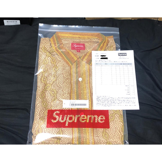 supreme Mosaic Silk S/S Shirt サイズM