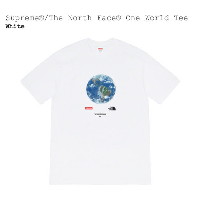 supreme/north face world tee ワールドTシャツ S