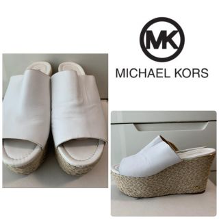 マイケルコース(Michael Kors)のマイケルコース　ホワイトレザー　サンダル(サンダル)