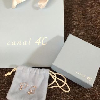 カナルヨンドシー(canal４℃)のカナル4℃K10ピンクゴールド美品(ピアス)